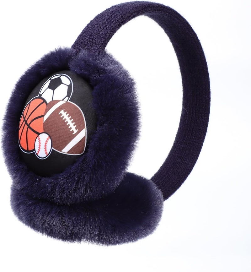 Ztl Kids Knit Earmuffs Soft Plush Ear Warmers Winter Outdoor Ear Muffs for Boys Girls - Image 3